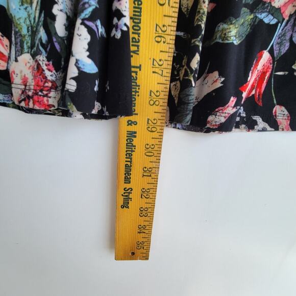 Mudd Tank Dress‎ Women's Sz XS Short Dark Floral Black Soft Casual Skater - Picture 2 of 8